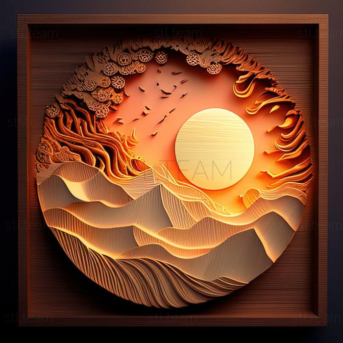 3D модель Схід сонця (STL)